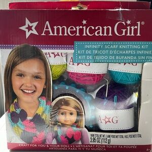 American Girl Infinity Scarf Knitting Kit - Pink, Blue, Yellow